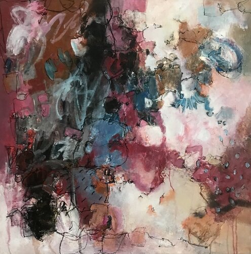 CREPUSCULE SUR LE MONT ROSE de Francine Scrignac, Pintura a la venta en Singulart