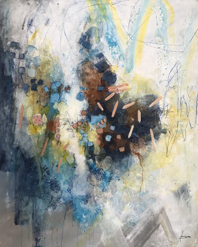 VUE DU CIEL di Francine Scrignac, Pittura in vendita su Singulart