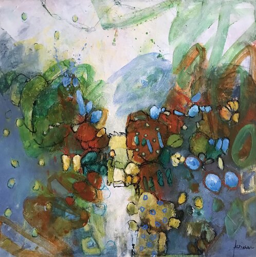D'UNE RIVE A L'AUTRE van Francine Scrignac, Schilderij te koop op Singulart
