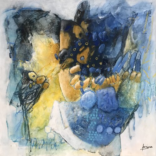 UN GRAIN DE SABLE van Francine Scrignac, Schilderij te koop op Singulart