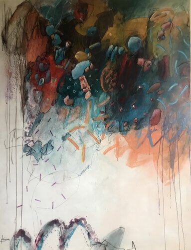 UN COUP DU DESTIN van Francine Scrignac, Schilderij te koop op Singulart