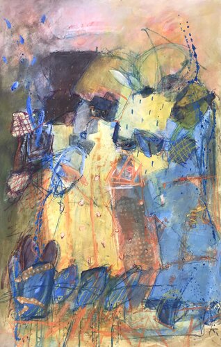 LE VILLAGE van Francine Scrignac, Schilderij te koop op Singulart