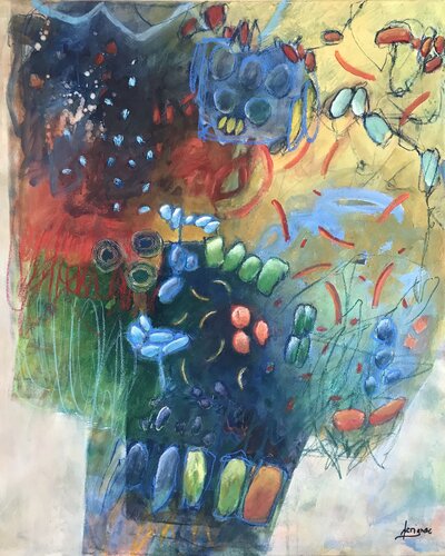 BLOOMING SPRING van Francine Scrignac, Schilderij te koop op Singulart