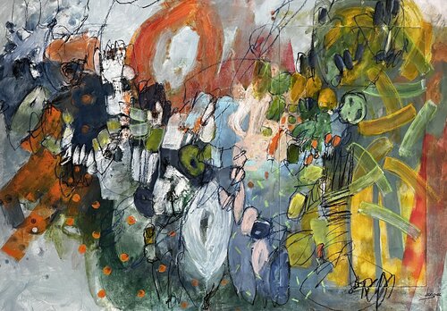 DANSE CHROMATIQUE van Francine Scrignac, Schilderij te koop op Singulart