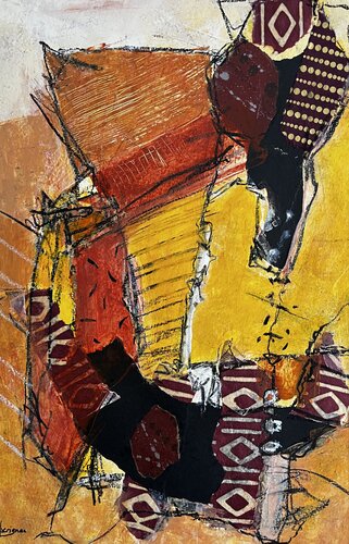 SUR LA TRACE.12 by Francine Scrignac, 종이 for Sale on Singulart