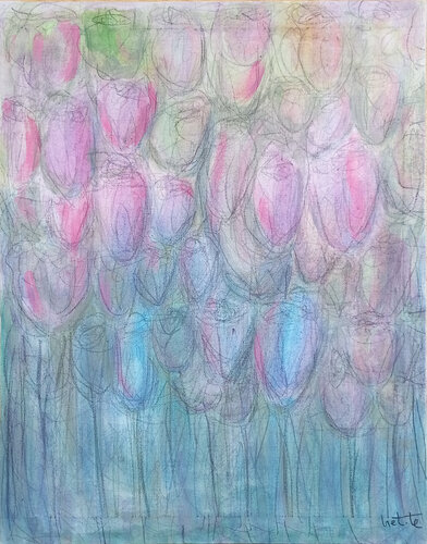 LAS FLORES DE MAMÁ IV di T Bret, Pittura in vendita su Singulart