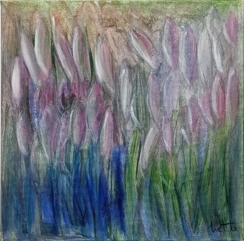 ENTRE FLORES DE LA HUERTA I by T Bret, Painting for Sale on Singulart