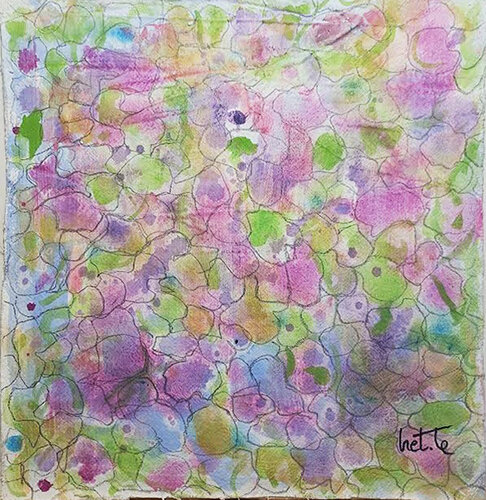 ENTRE FLORES DE LA HUERTA IV par T Bret, Peinture en vente sur Singulart