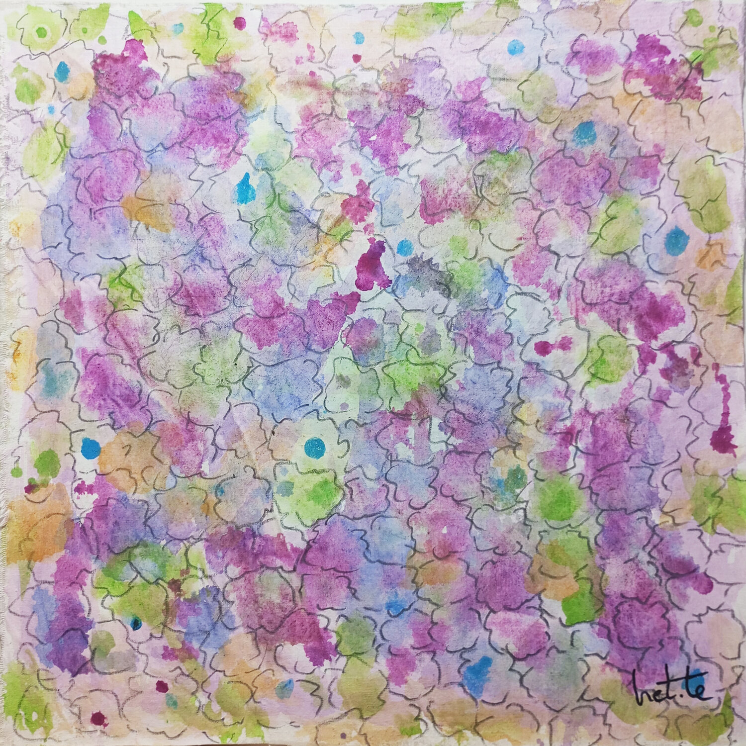 ENTRE FLORES DE LA HUERTA VI T Bret Original painting for sale