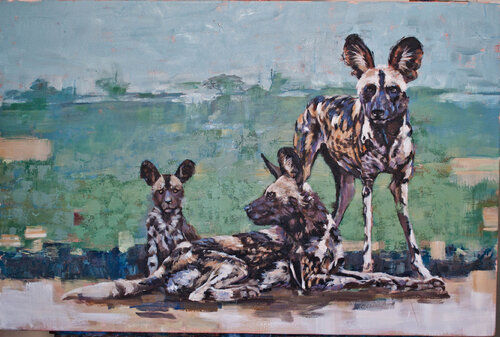 Wild Dogs Family von Barry Jackson, Malerei kaufen auf Singulart