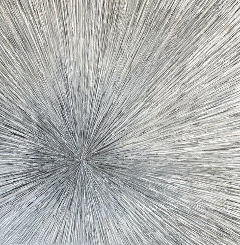 Open Mind II - Silver van Daniela Pasqualini, Schilderij te koop op Singulart