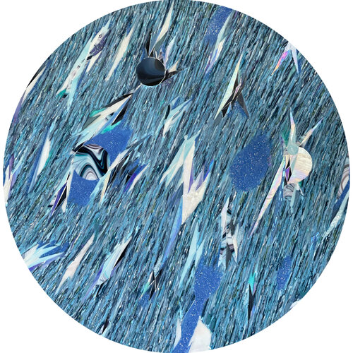 RIFLESSO BLUE - COLLABORATION AMY VOSS & DANIELA PASQUALINI - MIXED MEDIA ARTWORK von Daniela Pasqualini, Malerei kaufen auf Singulart