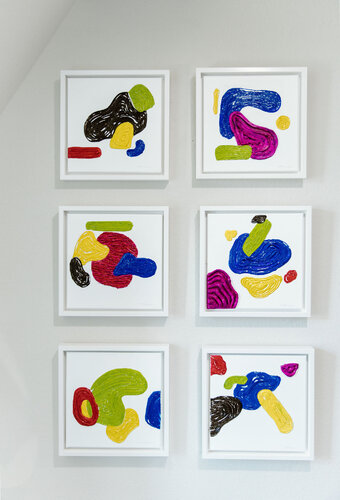 EVOLVING LANGUAGE - Composition of 6 paintings de Daniela Pasqualini, Pintura a la venta en Singulart