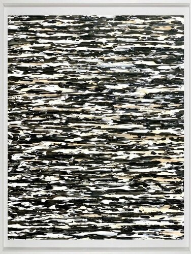 Visual Dance II - Original framed painting ready to hang - Black & White von Daniela Pasqualini, Malerei kaufen auf Singulart