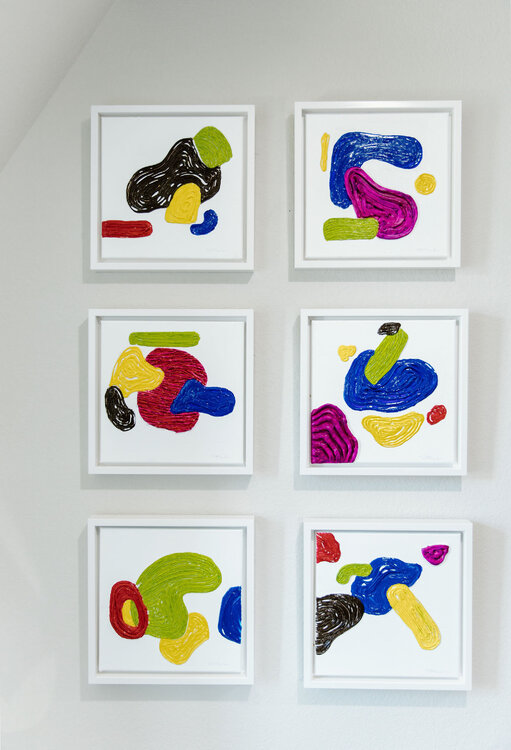 EVOLVING LANGUAGE - Composition of 6 paintings Daniela Pasqualini