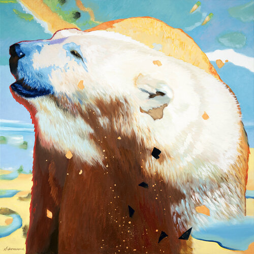 Eisbär | Original Gemälde, Öl auf Leinwand von Uwe Fehrmann, Malerei kaufen auf Singulart