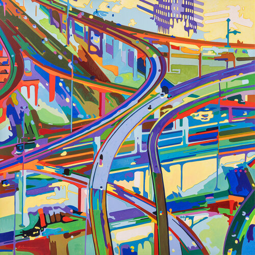 Immer und überall, Nr. 4 | Original Acryl Gemälde Leinwand von Uwe Fehrmann, Malerei kaufen auf Singulart