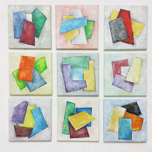 Plural      9parts -picture von Janina Kracht, Malerei kaufen auf Singulart