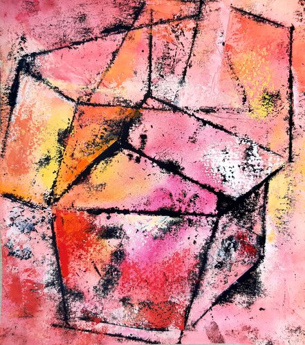 pink cube III von Janina Kracht, Druck kaufen auf Singulart