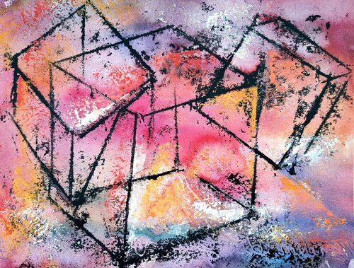 pink cube V by Janina Kracht, Print for Sale on Singulart