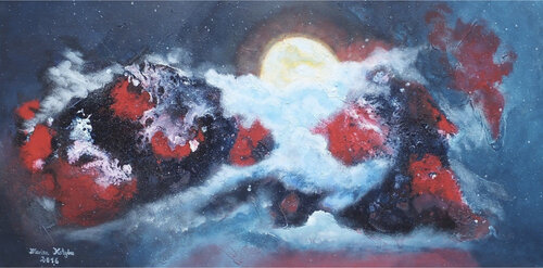 Luna magica di Marion Kotyba, Pittura in vendita su Singulart