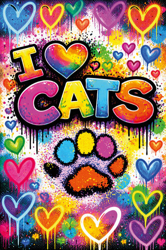 I love cats von Marion Kotyba, Digital kaufen auf Singulart