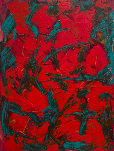Mohnfeld par Uwe Beyer, Peinture en vente sur Singulart