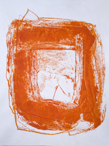 Fenster in Rot von Uwe Beyer, Malerei kaufen auf Singulart