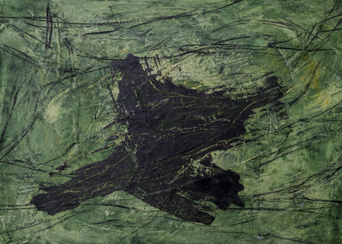 Schwarzer Fleck par Uwe Beyer, Peinture en vente sur Singulart