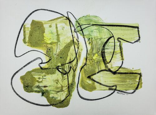 Dunkles Band by Uwe Beyer, Painting for Sale on Singulart