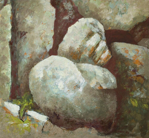 Urgestein by Uwe Beyer, 油畫 for Sale on Singulart