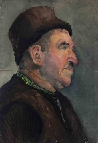  Portrait par Svetlana Tiukkel, Œuvre sur papier en vente sur Singulart