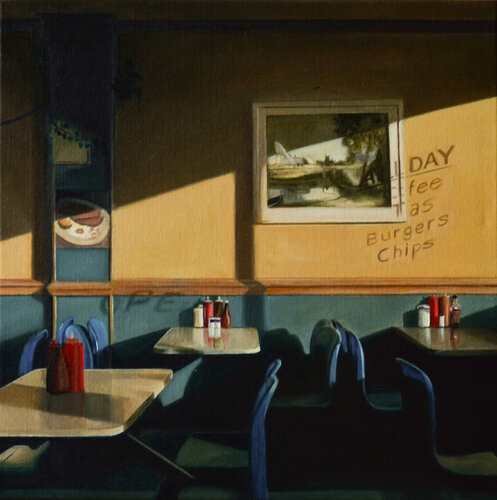Cafe Hopper by Roman Sedlak, Painting for Sale on Singulart