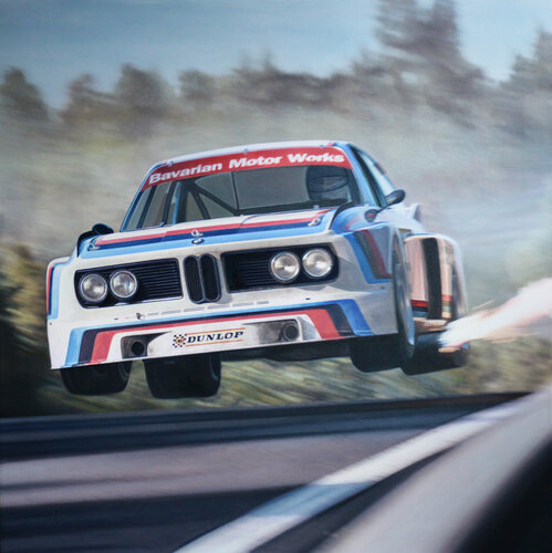 BMW 3.0 CSL "Batmobile" by Roman Sedlak, Painting for Sale on Singulart