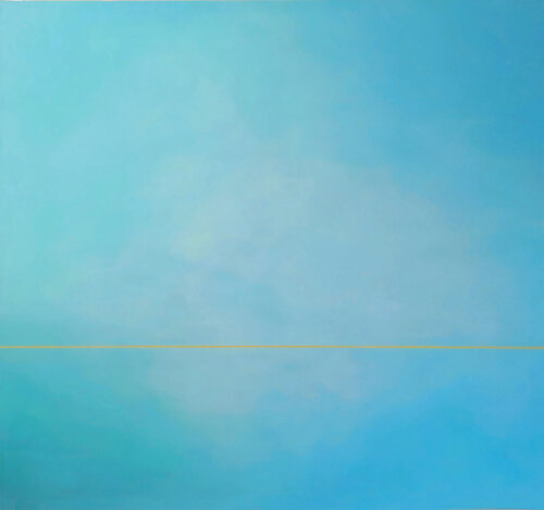 One yellow line by Alejandra Repetto Escardó, Painting for Sale on Singulart