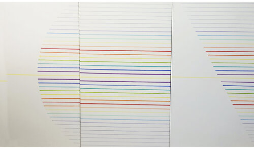 INIFNITE LINES  Triptych di Alejandra Repetto Escardó, Pittura in vendita su Singulart