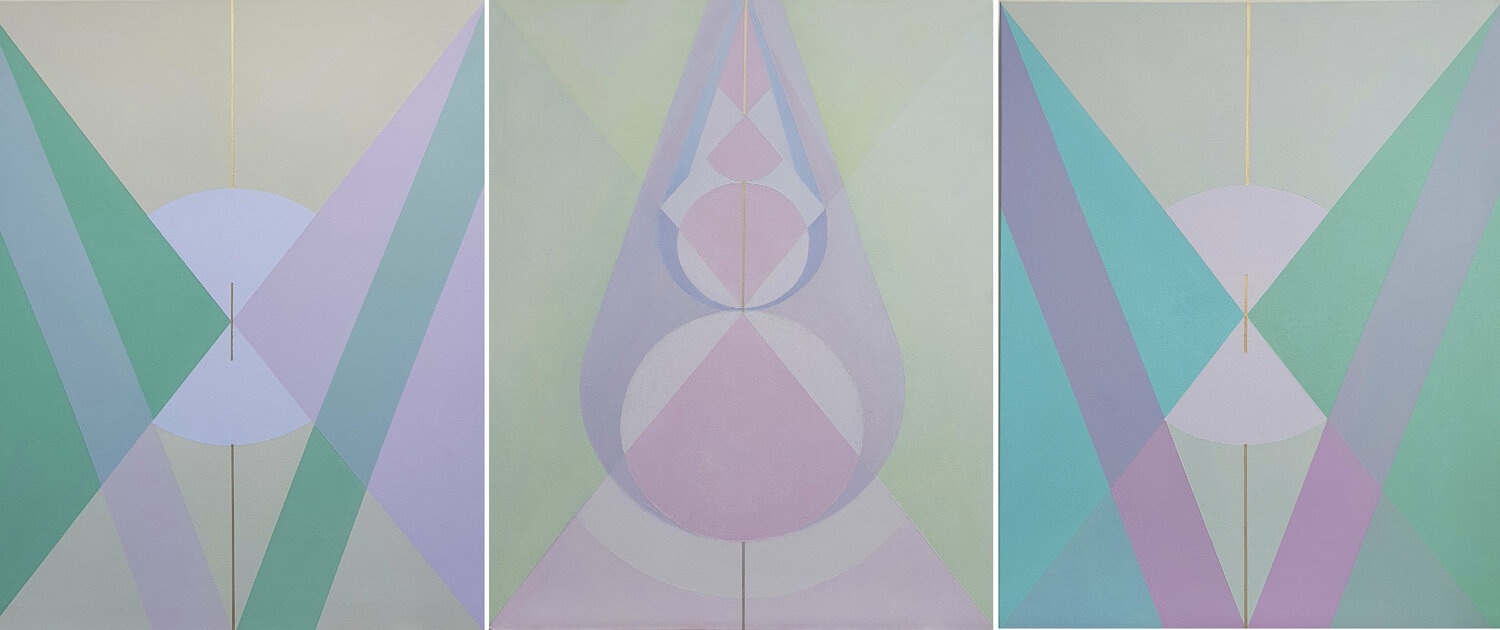 Les Mariannes, triptych Alejandra Repetto Escardó