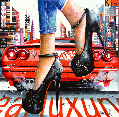 My Louboutins, my Ferrari and me de Patrick Cornée, Pintura a la venta en Singulart