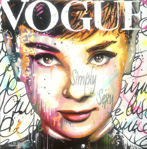Audrey Hepburn, vogue, simply sexy di Patrick Cornée, Pittura in vendita su Singulart