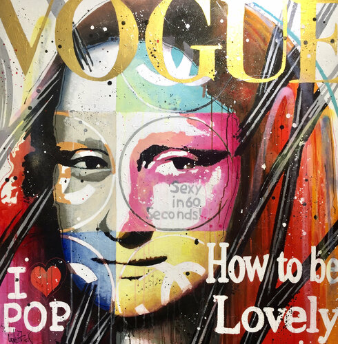 Mona Lisa, POP VOgue , Gold version de Patrick Cornée, Pintura a la venta en Singulart