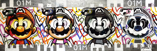 My name is super Mario, shooting 01M di Patrick Cornée, Pittura in vendita su Singulart