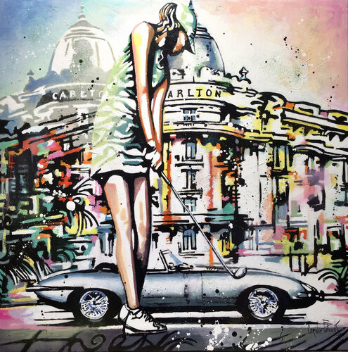 My Jaguar, my golf and me di Patrick Cornée, Pittura in vendita su Singulart
