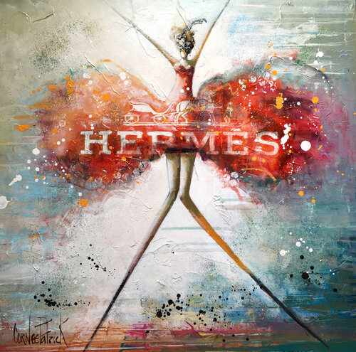 I love you dressed in Hermès di Patrick Cornée, Pittura in vendita su Singulart
