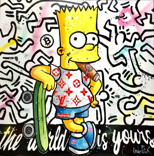 Bart Simpson loves Montecristo cigars and Keith Haring Patrick Cornée