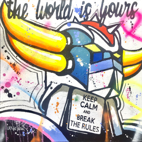 Goldorak, the world is yours van Patrick Cornée, Schilderij te koop op Singulart