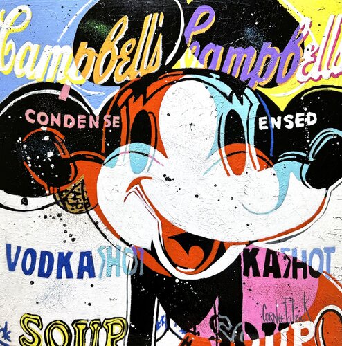 Mickey likes Vodka a lot di Patrick Cornée, Pittura in vendita su Singulart