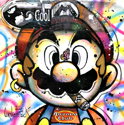 Super Mario Bros, cool di Patrick Cornée, Pittura in vendita su Singulart