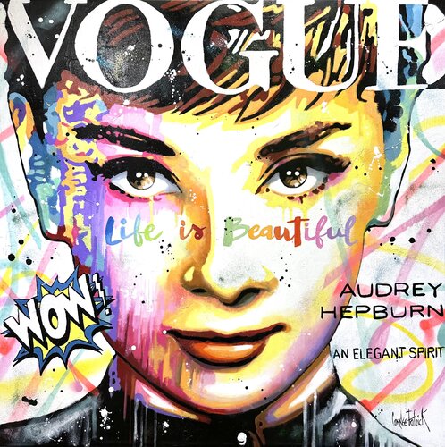 Audrey Hepburn, an elegant spirit di Patrick Cornée, Pittura in vendita su Singulart