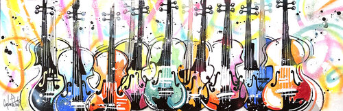 Variations for pop violins von Patrick Cornée, Malerei kaufen auf Singulart