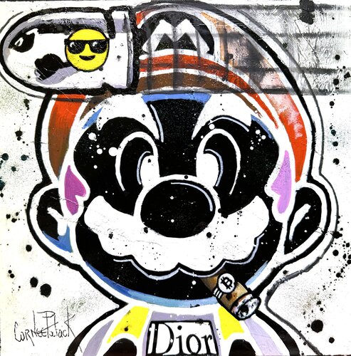 Super Mario pop Dior, négatif de Patrick Cornée, Pintura a la venta en Singulart